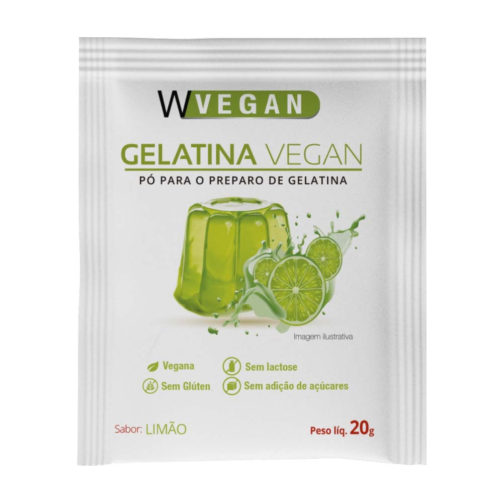 Gelatina Vegan Sabor Limão 20g WVegan