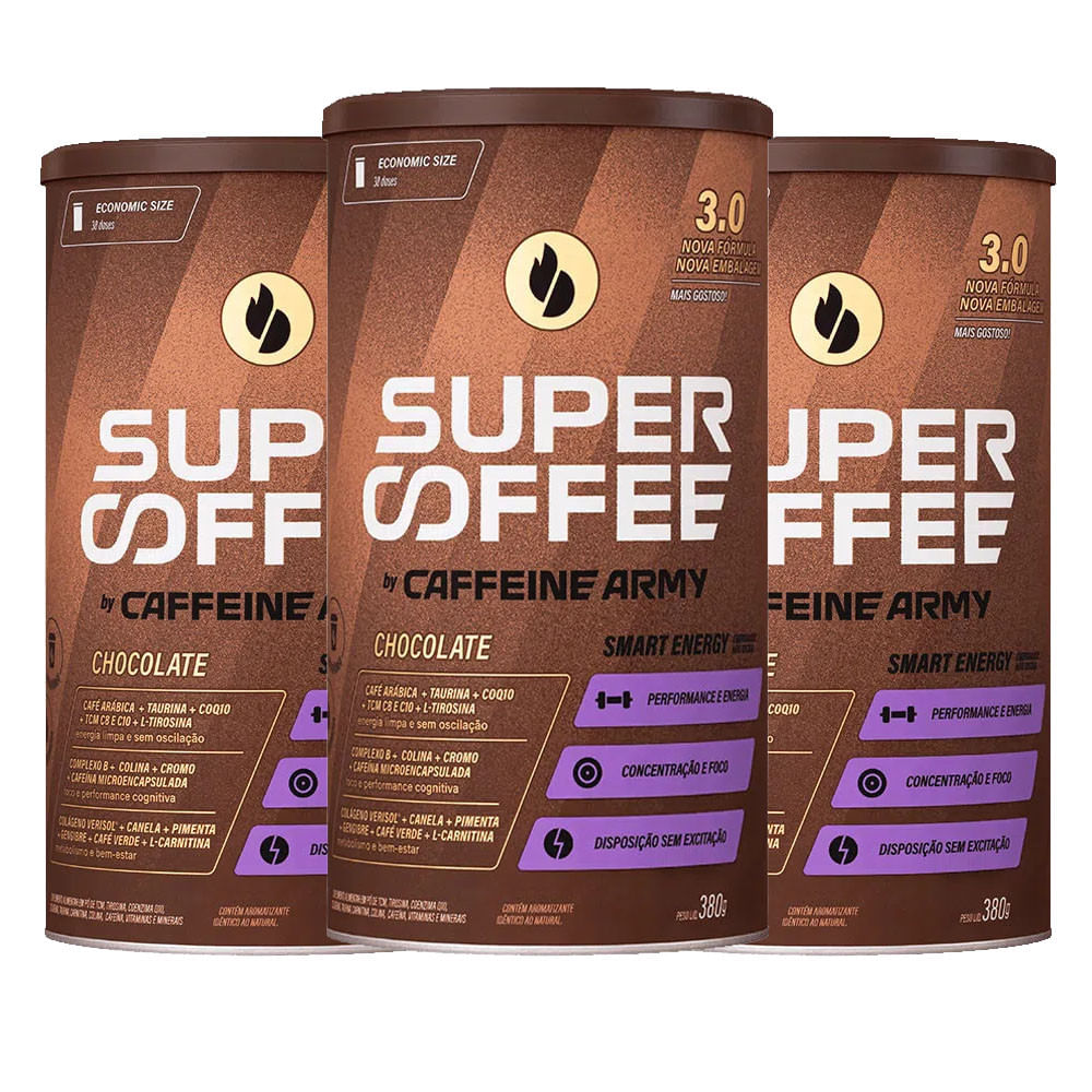 SuperCoffee 3.0 Chocolate Economic Size 380g Caffeine Army
