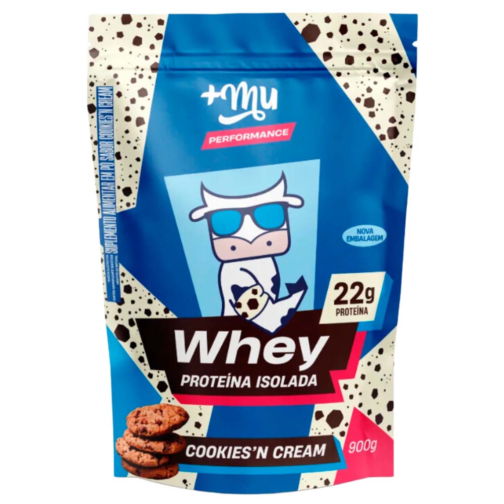 Whey Protein Isolado Cookies n Cream Refil 900g +Mu