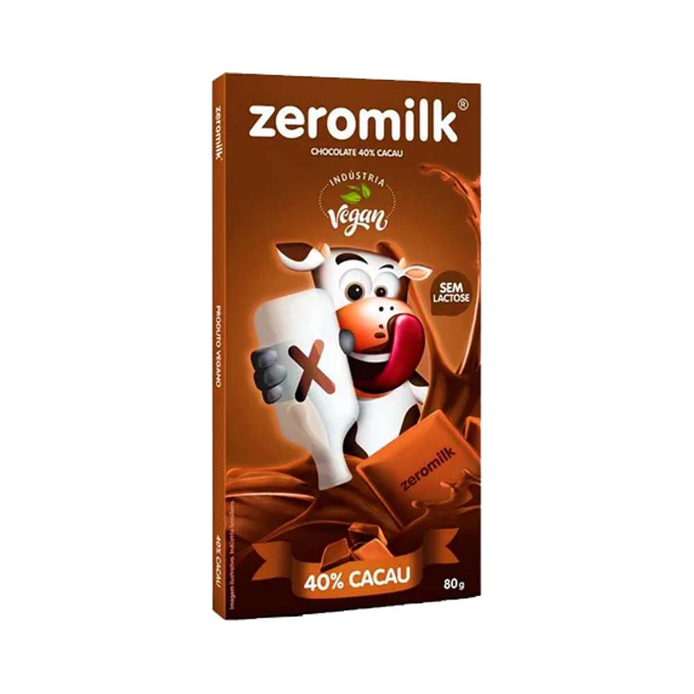 Chocolate Zeromilk 40% Cacau 80g Genevy