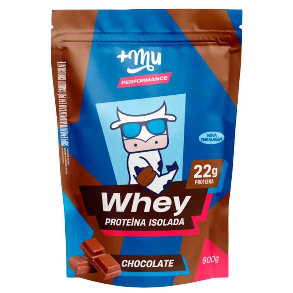Whey Protein Isolado Chocolate Refil 900g +Mu