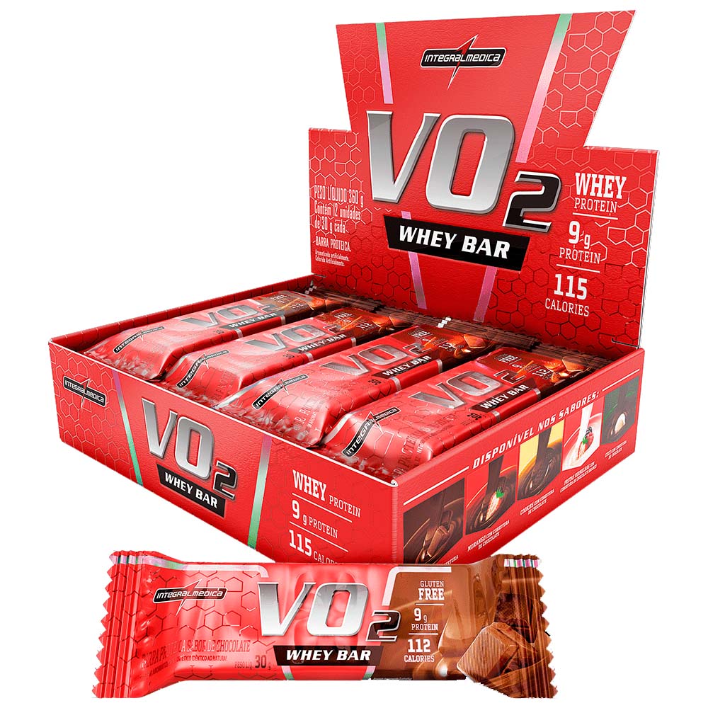 Barra de Proteína VO2 sabor Chocolate Integralmedica