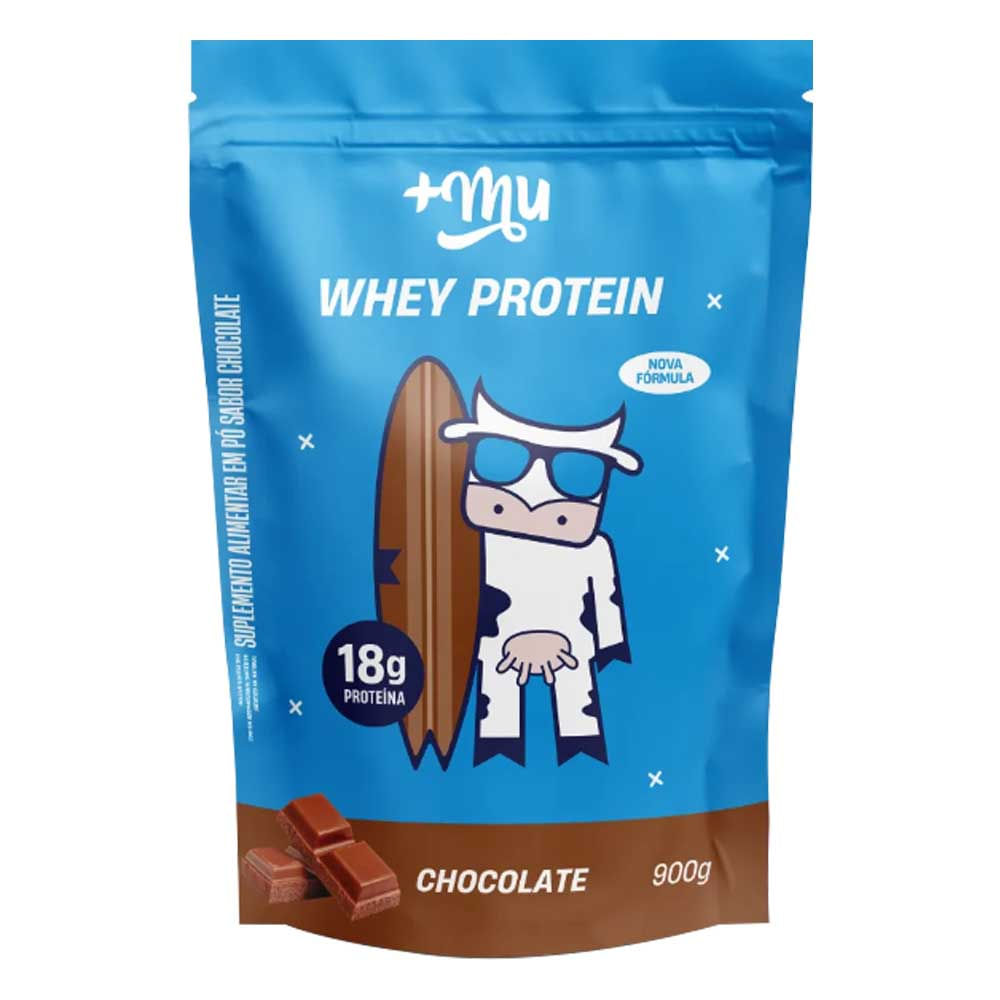 Whey Protein Concentrado Chocolate Refil 900g +Mu