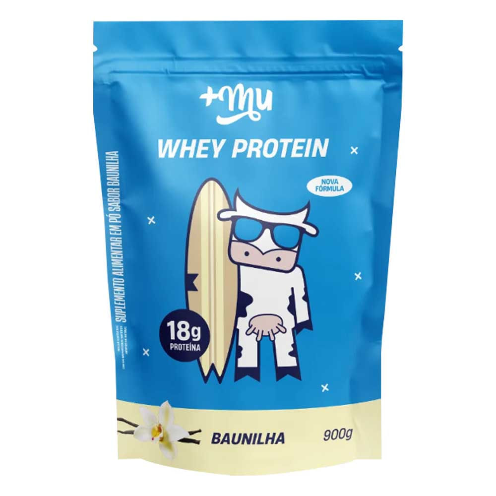 Whey Protein Concentrado Baunilha Refil 900g +Mu