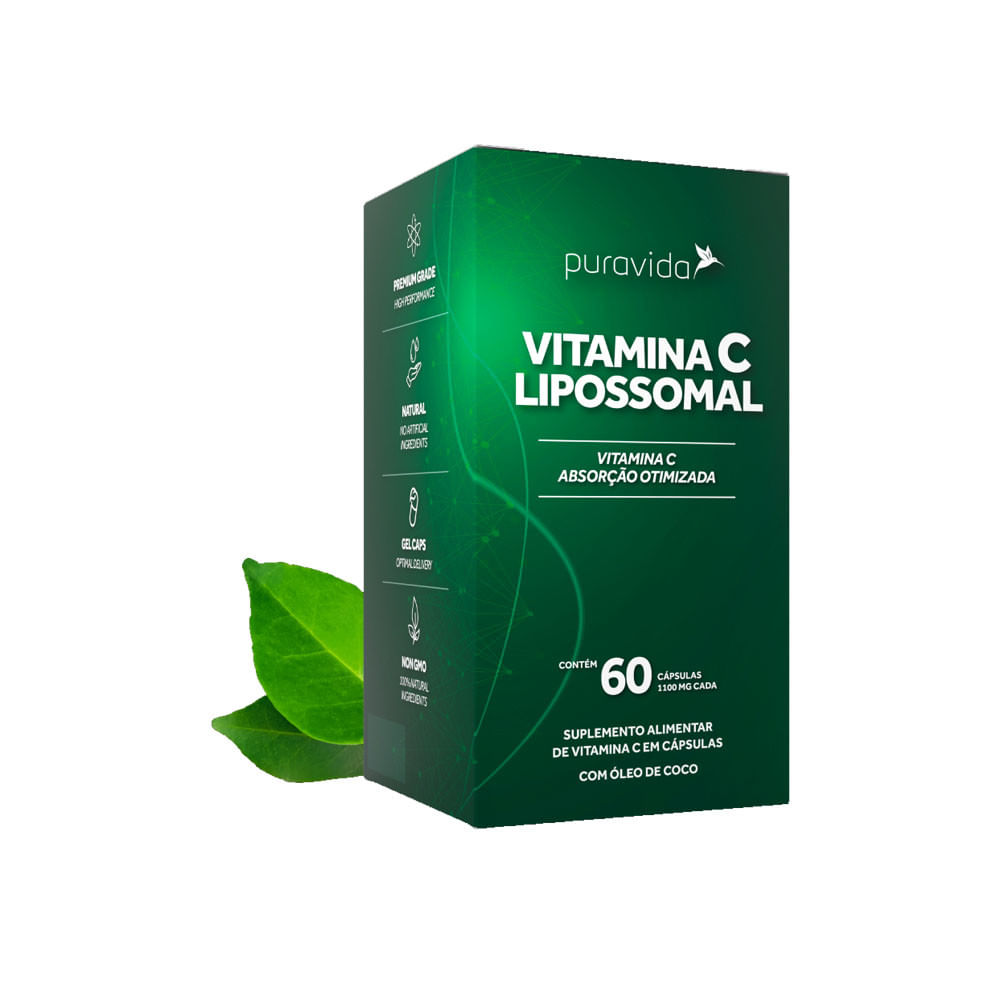 Vitamina C Lipossomal 60 Cápsulas PuraVida