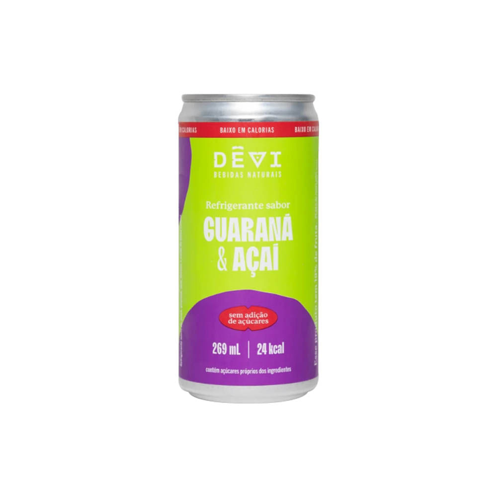 Refrigerante Zero Guaraná e Açaí 269ml Dêvi Bebidas Naturais