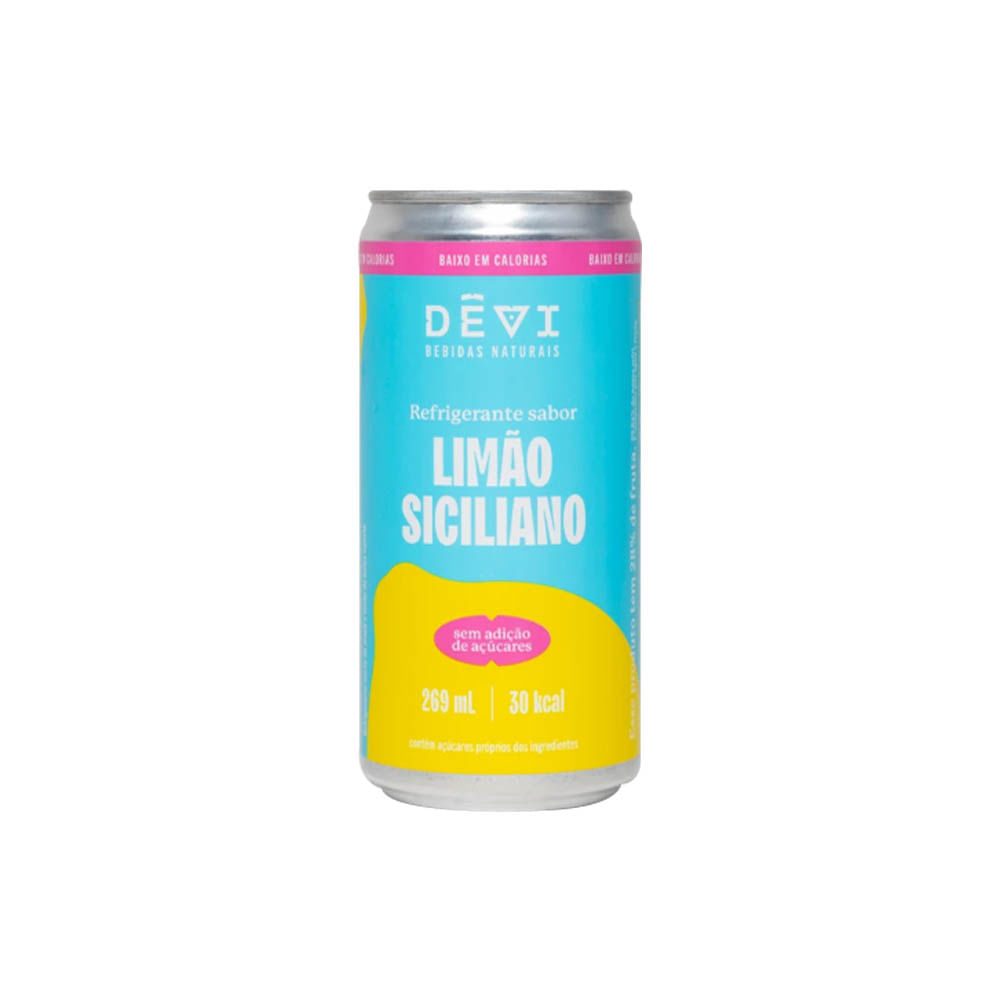Refrigerante Zero Limão Siciliano 269ml Dêvi Bebidas Naturais