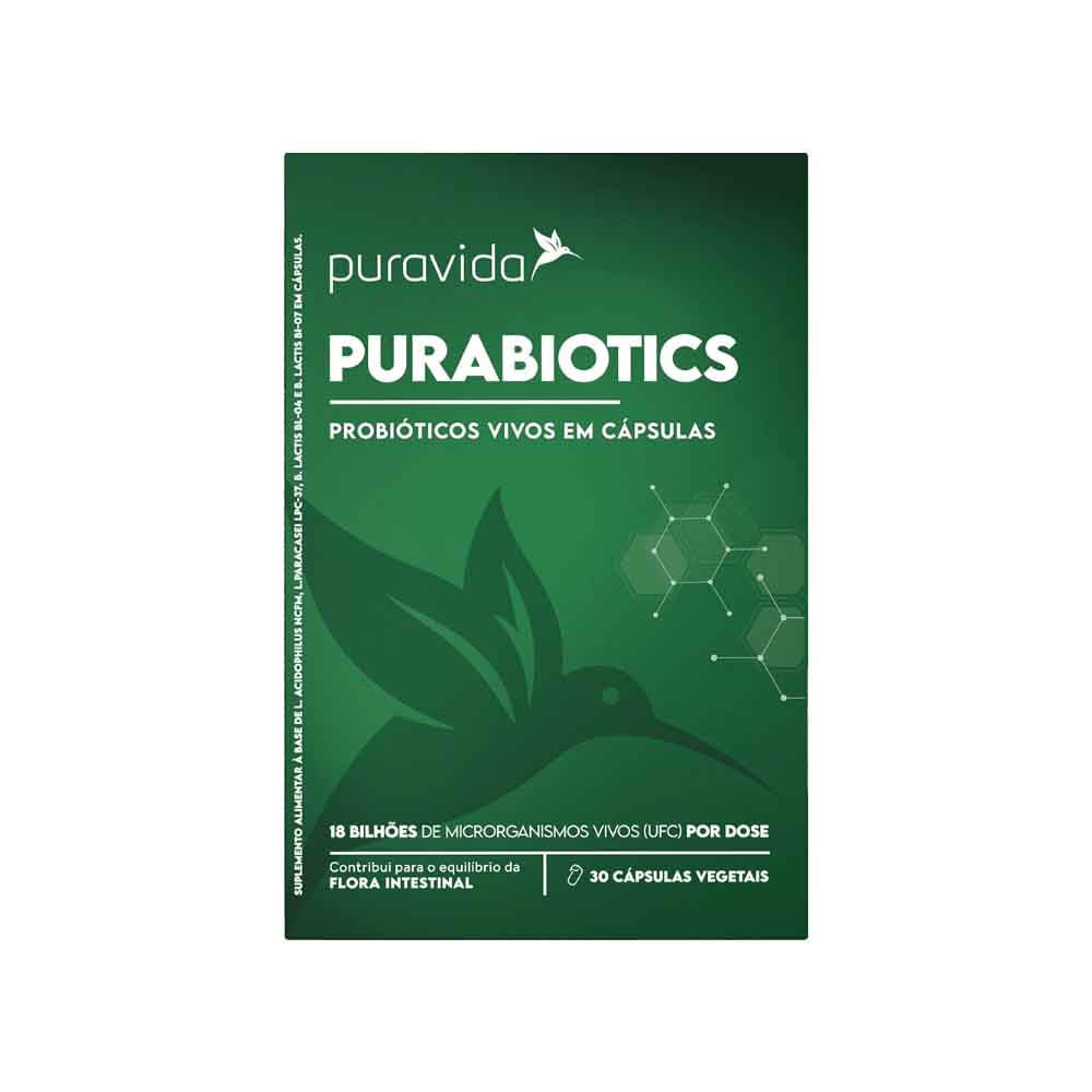Purabiotics Probióticos Vivos 30 Cápsulas Puravida