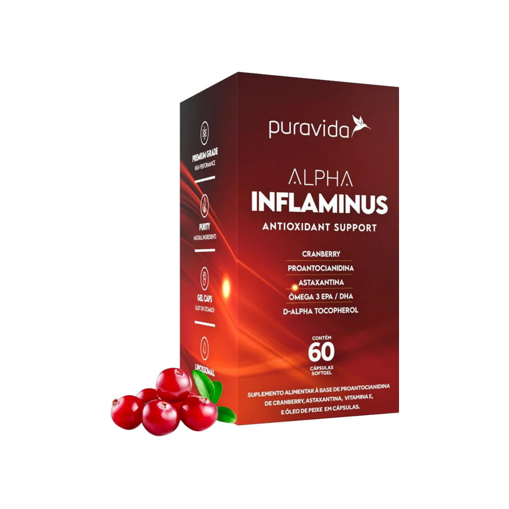 Antioxidante Alpha Inflaminus 60 Cápusulas Puravida