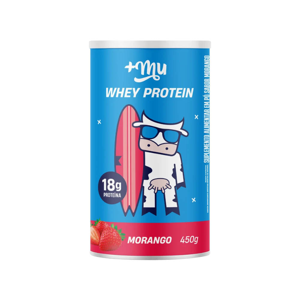 Whey Protein Concentrado Morango 450g +Mu