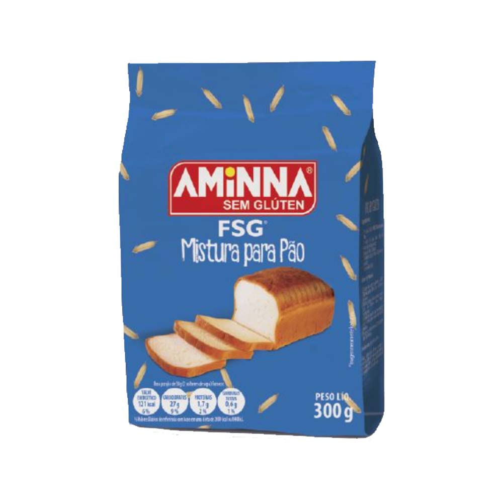 Mistura para Pão Sem Glúten 300g Aminna