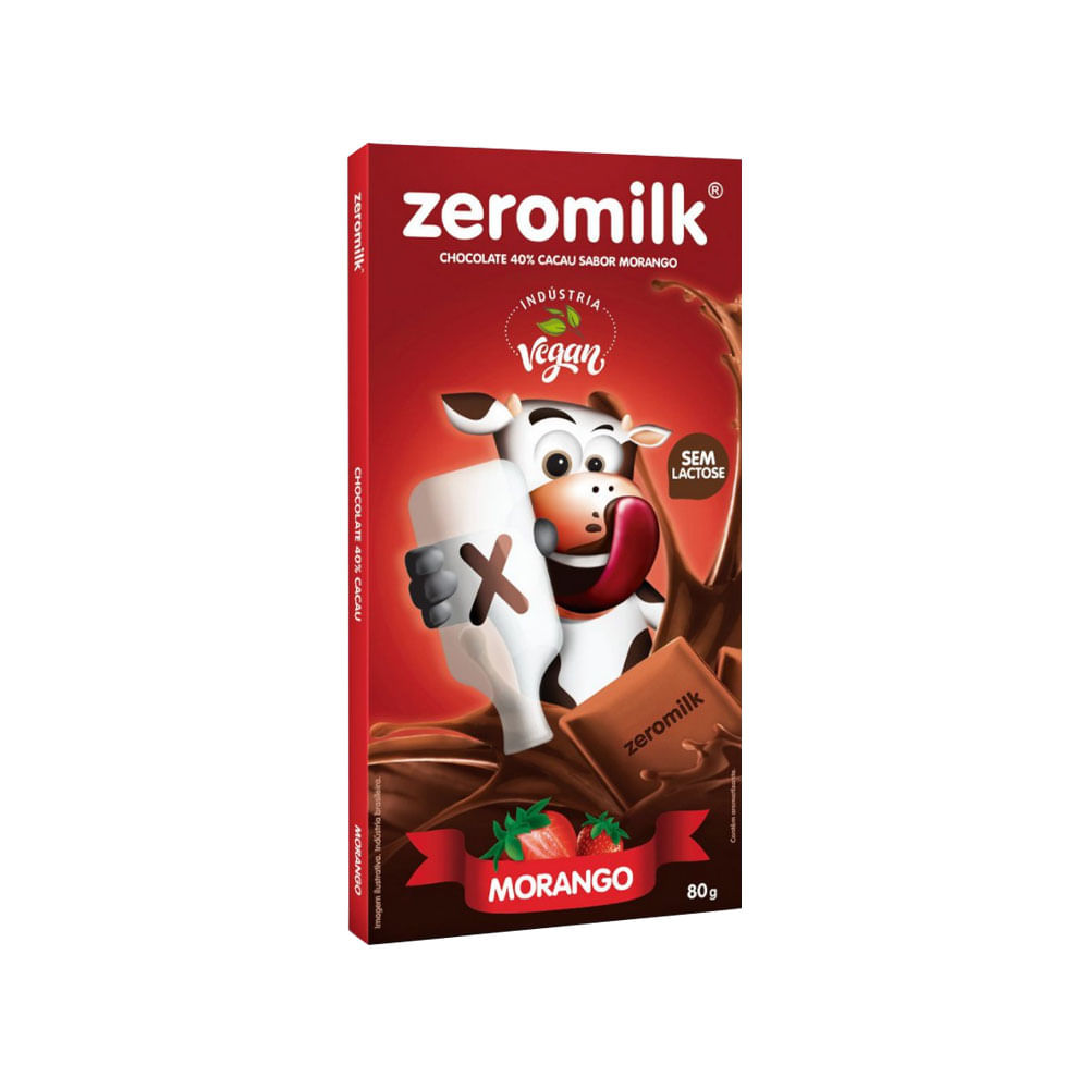 Chocolate Zeromilk Morango 80g Genevy