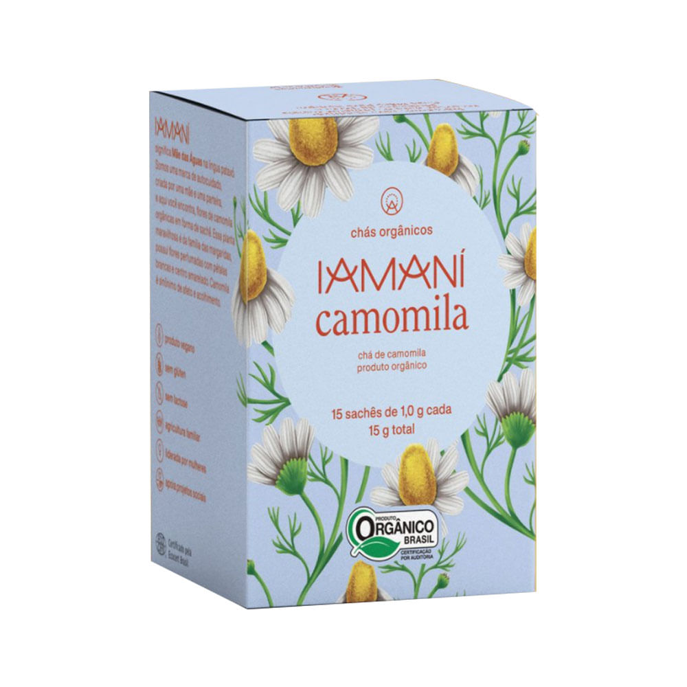 Chá Orgânico Camomila 15 Sachês Iamaní