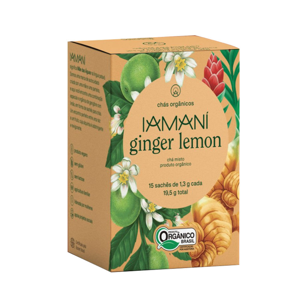Chá Orgânico Ginger-Lemon 15 Sachês Iamaní