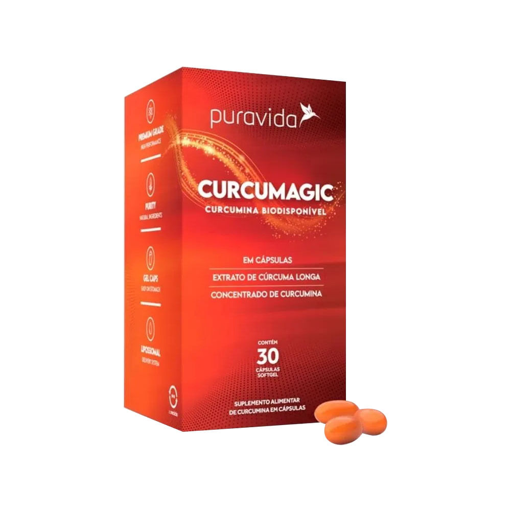 Curcumagic Curcumina Biodisponível 30 Cápsulas Puravida