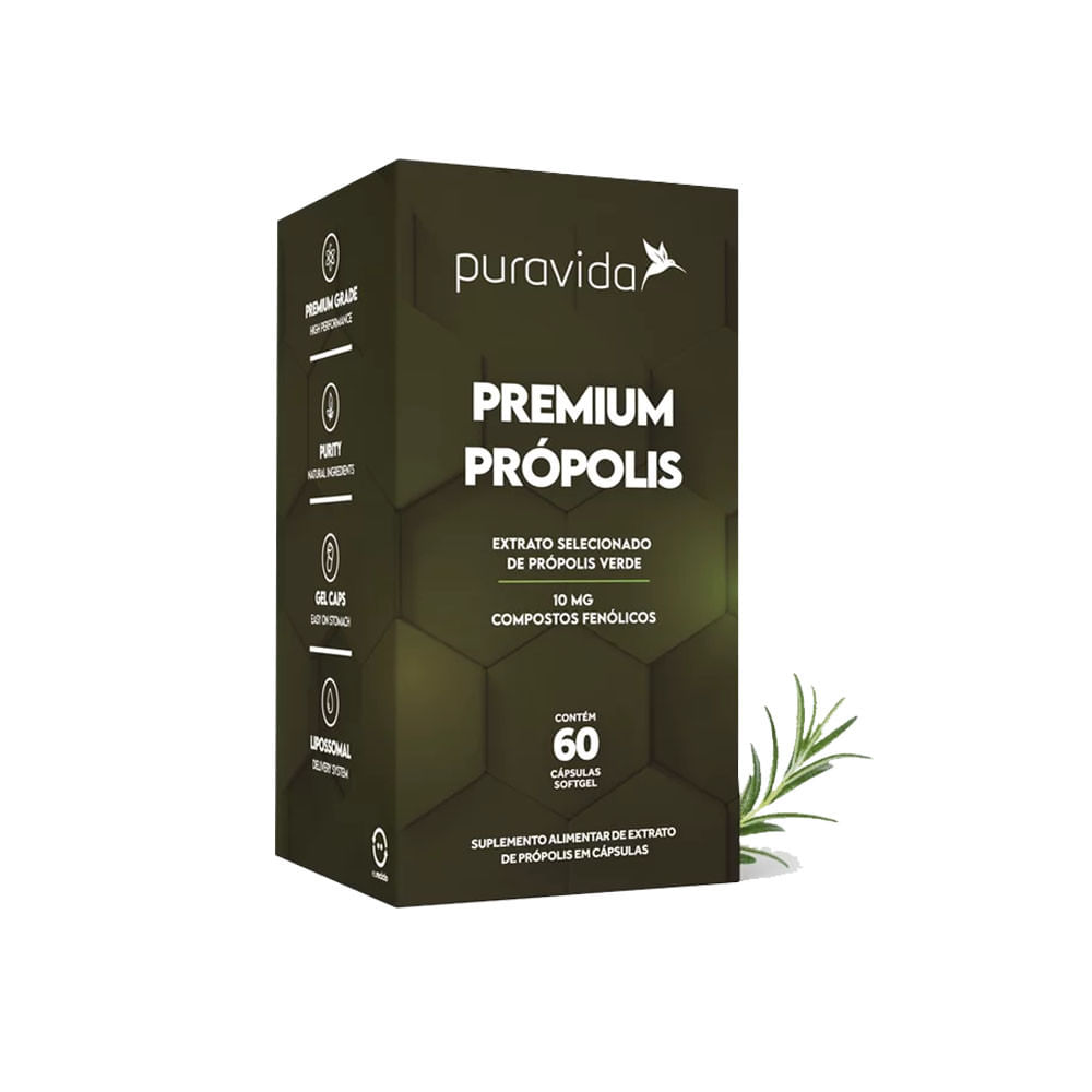 Própolis Premium 60 Cápsulas PuraVida