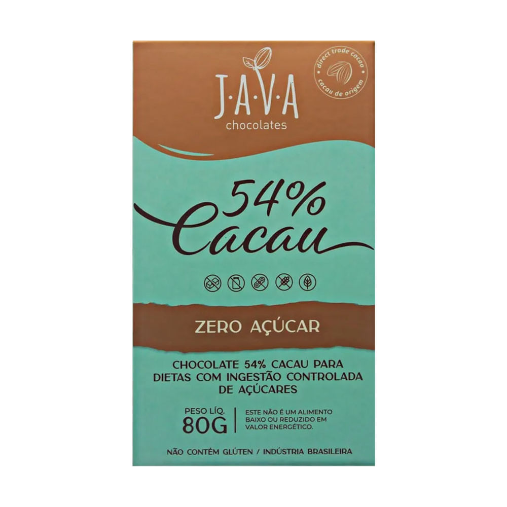 Chocolate Diet 54% Cacau 80g Java
