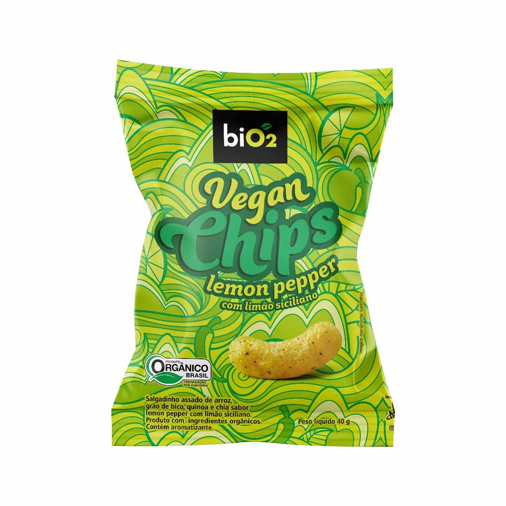 Salgadinho Vegan Chips Lemon Pepper 40g Bio2