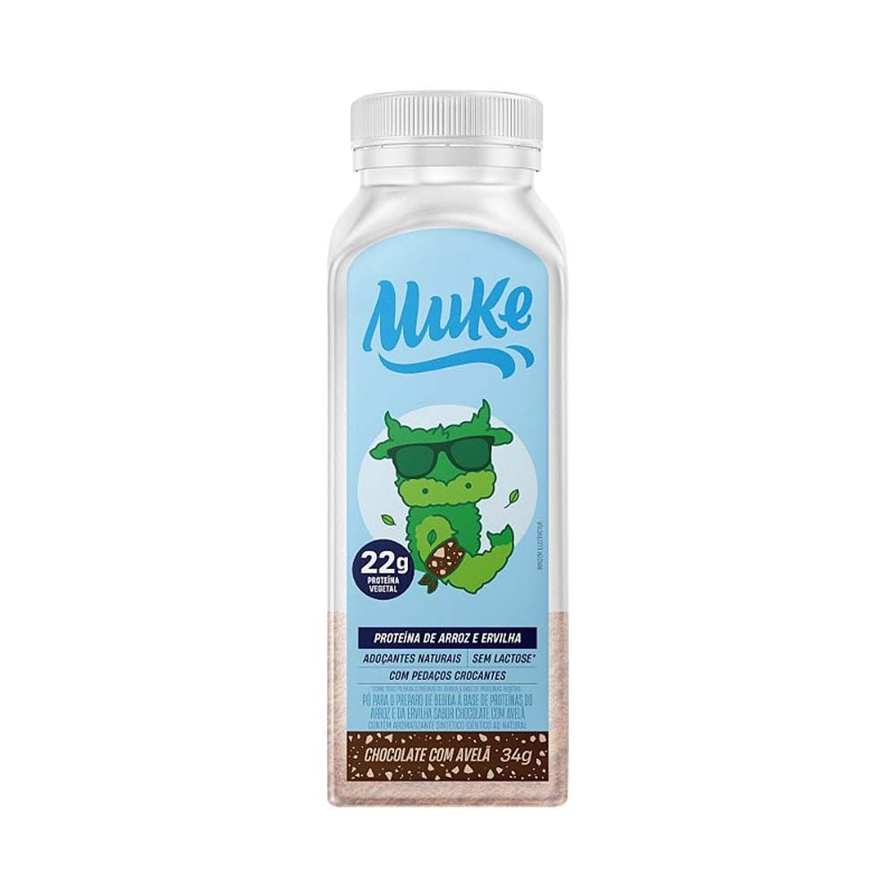 Proteína Vegetal Muke Chocolate com Avelã Garrafinha 34g +Mu