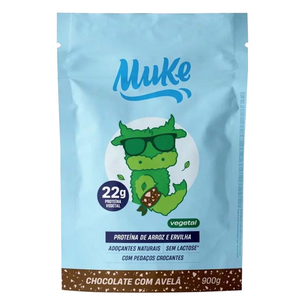Proteína Vegetal Muke Chocolate com Avelã Refil 900g +Mu