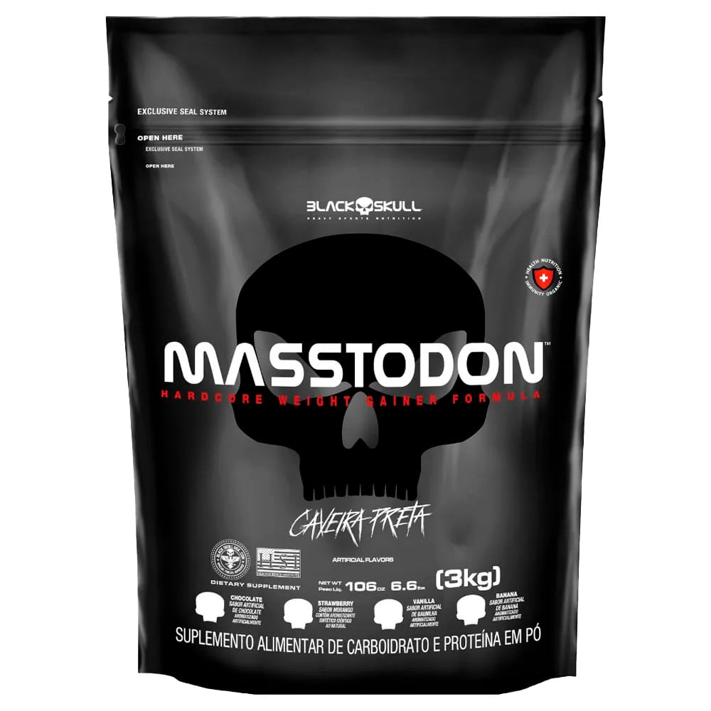 Hipercalórico Masstodon Chocolate 3k Black Skull