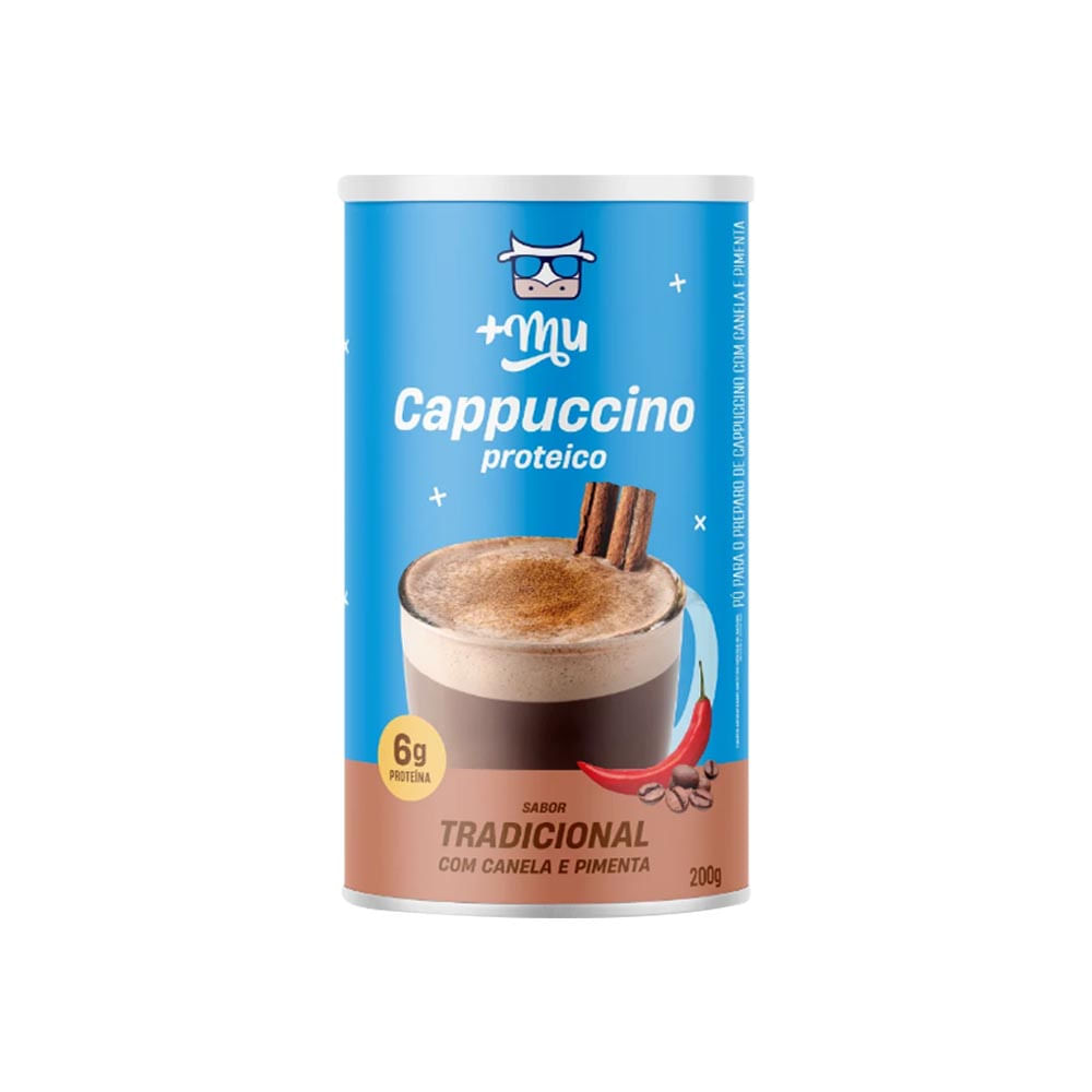 Cappuccino Proteico Tradicional com Canela e Pimenta 200g +Mu