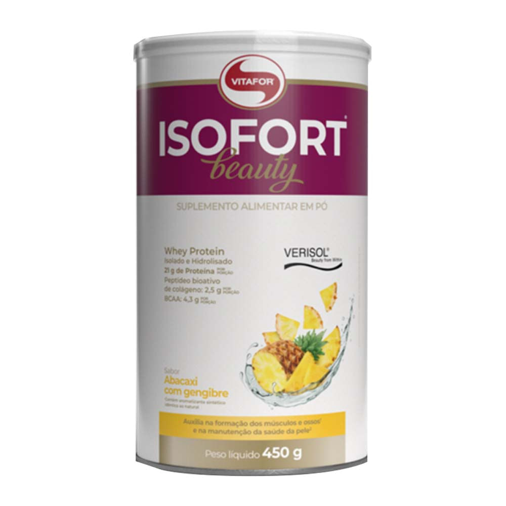 Isofort Beauty Sabor Abacaxi com Gengibre 450g Vitafor