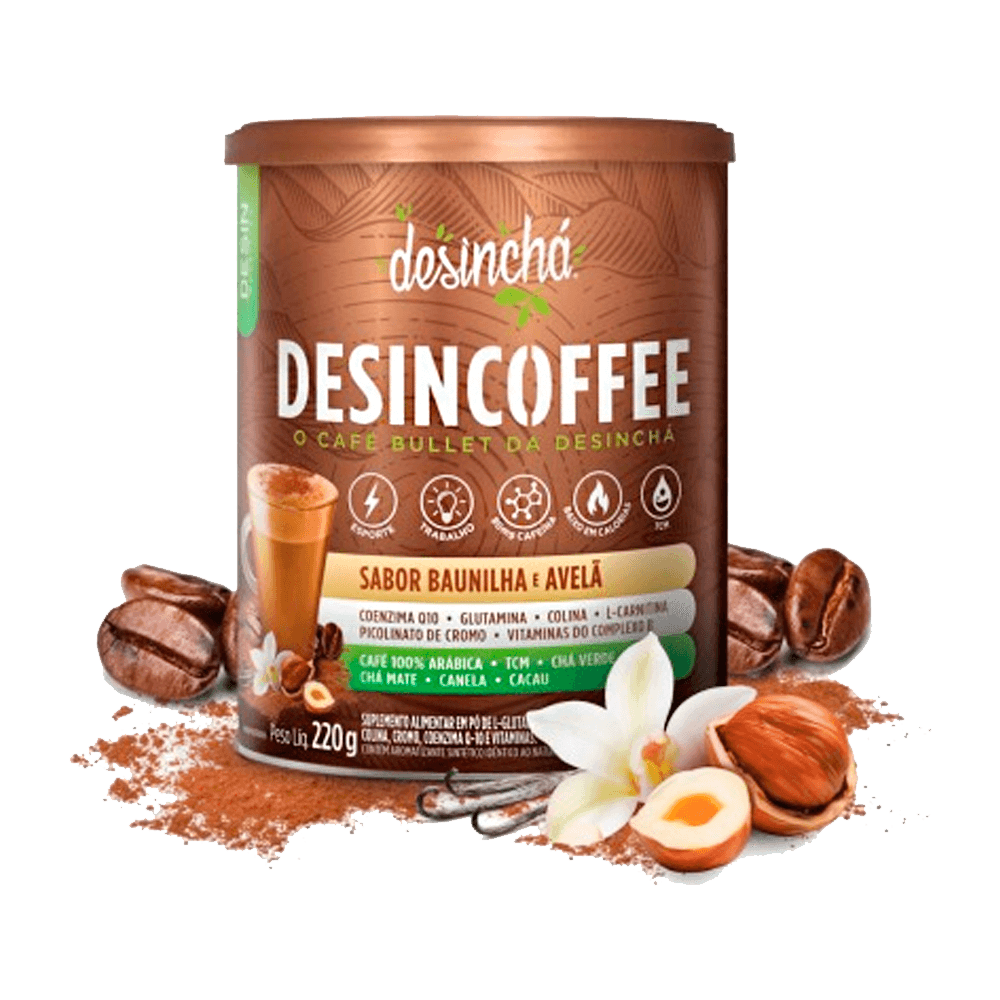 Desincoffee sabor Baunilha com Avelã 220g Desinchá