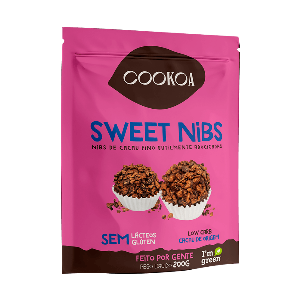 Nibs de Cacau Fino Sweet Nibs 200g Cookoa
