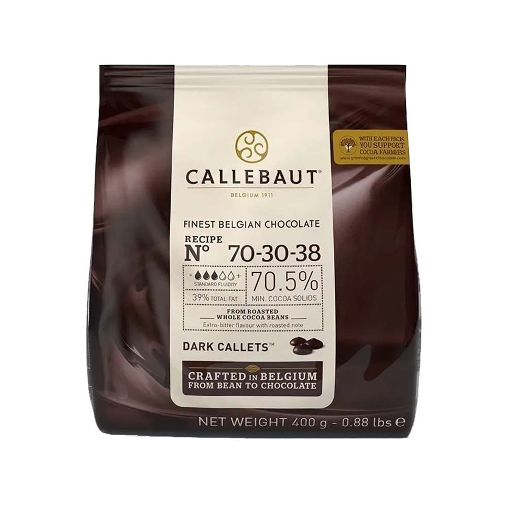 Moedas de Chocolate Amargo 70-30-38 400g Barry Callebaut