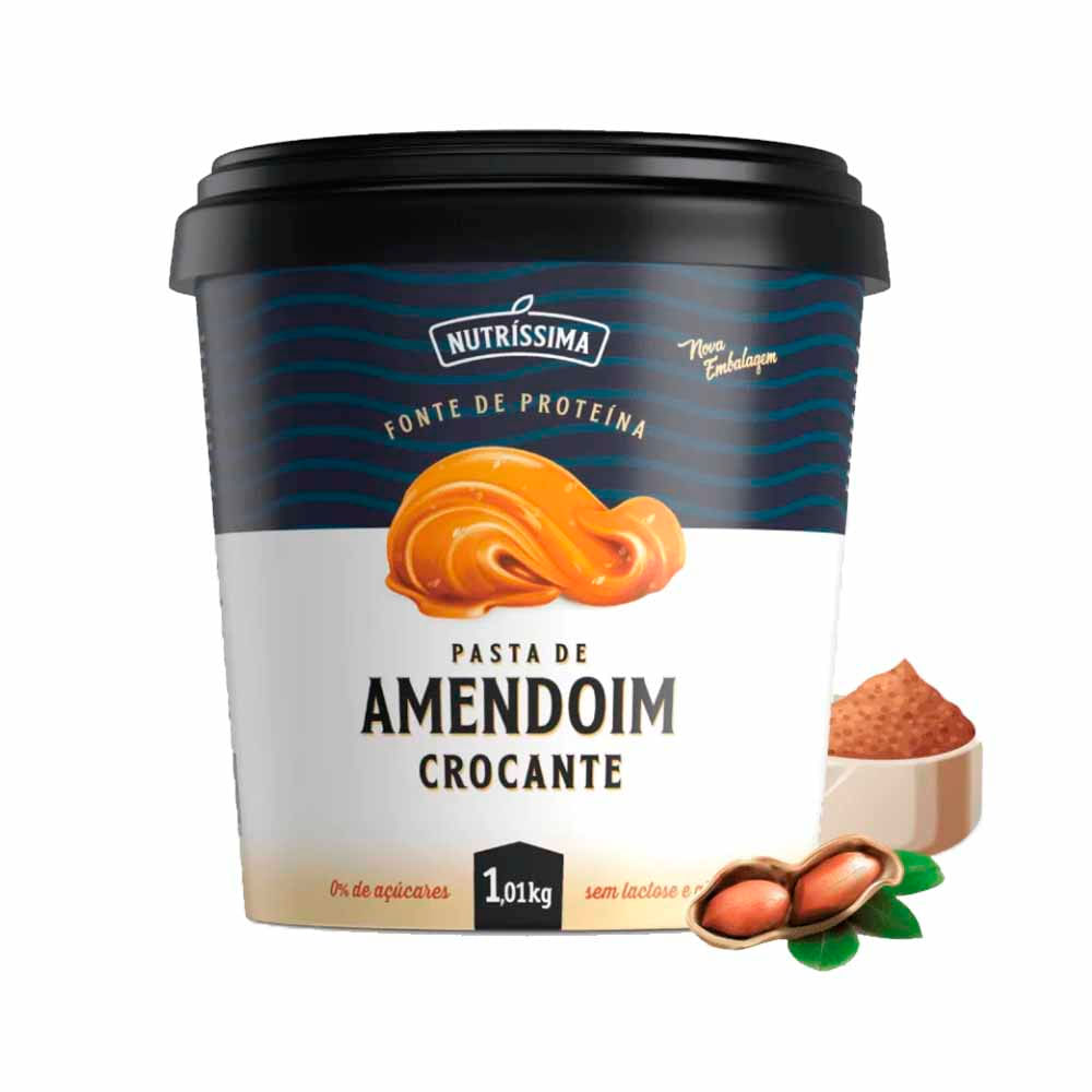 Pasta de Amendoim Crocante 1Kg Nutríssima