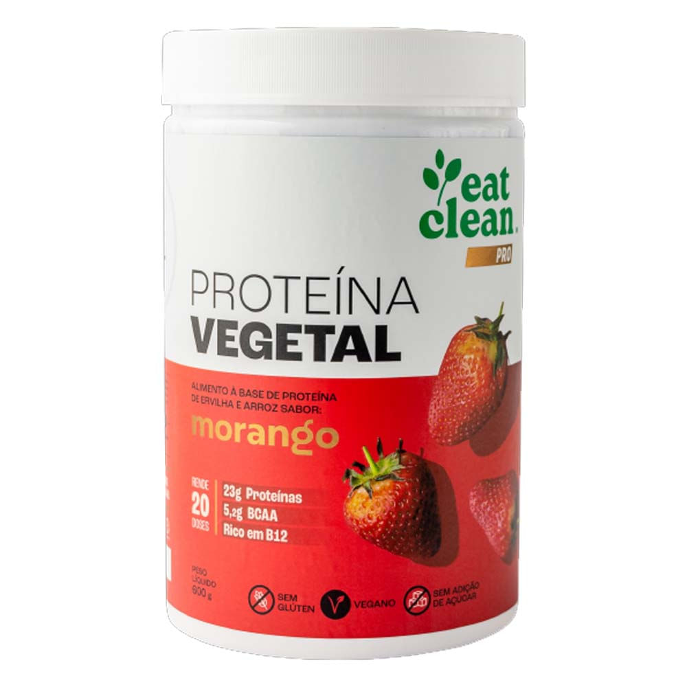 Proteína Vegetal Sabor Morango 600g Eat Clean