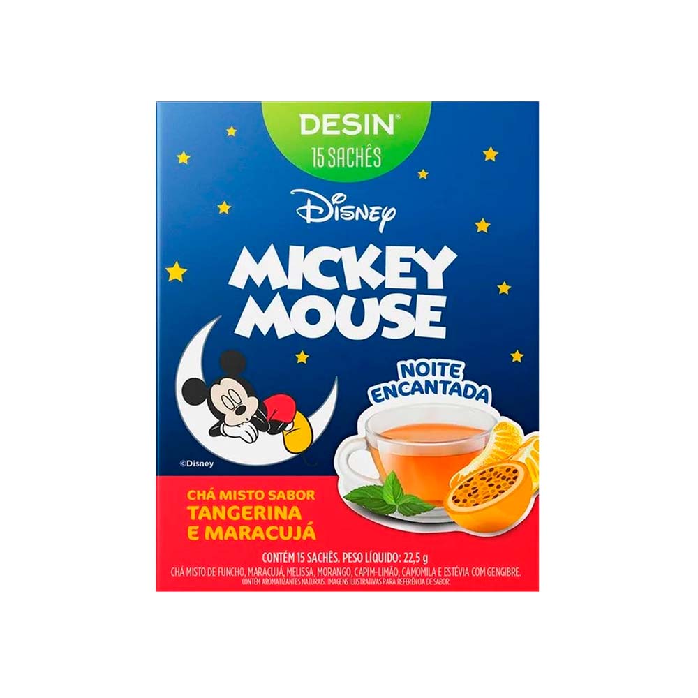 Desinchá Mickey Mouse Tangerina e Maracuja 15 Sachês