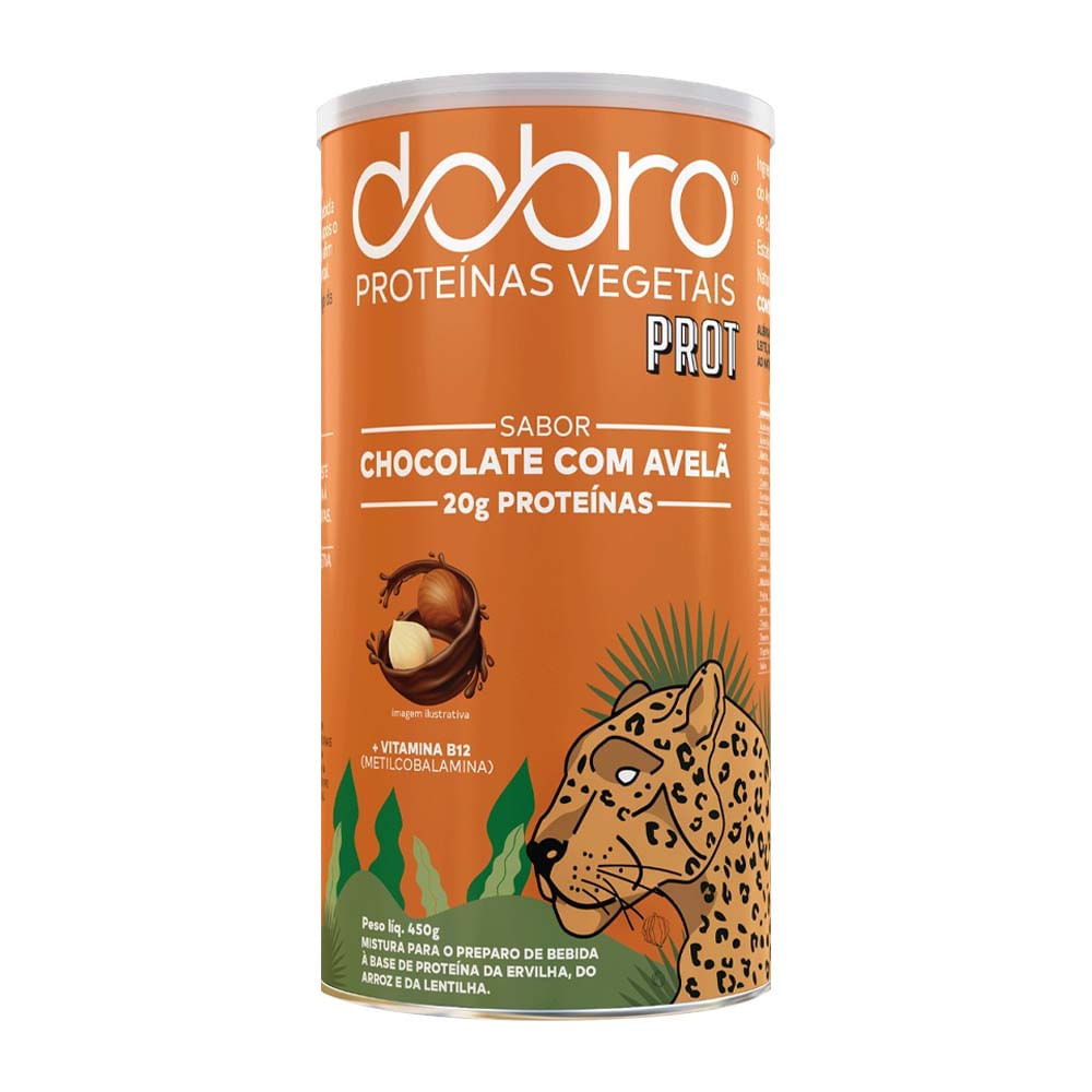 Proteína Vegetal Sabor Chocolate com Avelã 450g Dobro