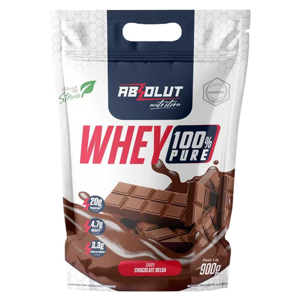 Whey Protein Concentrado Chocolate Belga 900g Absolut Nutrition