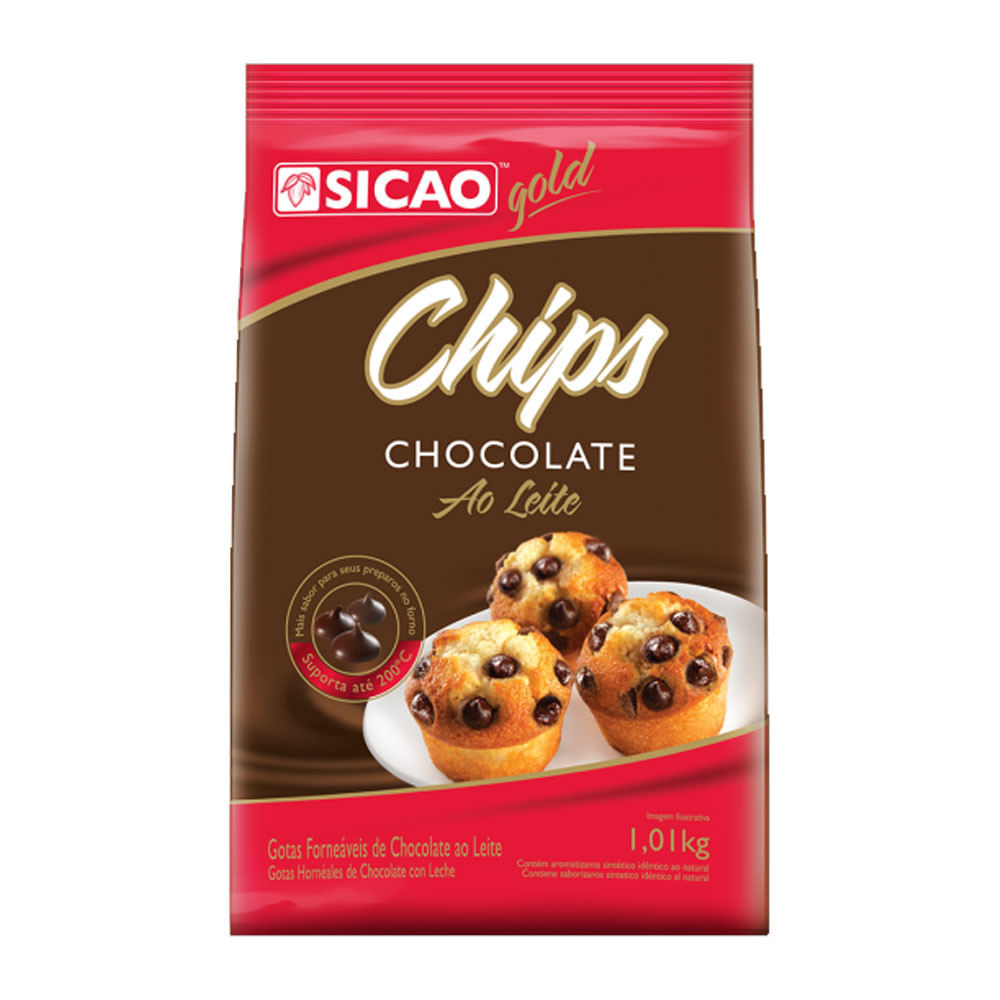 Chips de Chocolate Nobre ao Leite Sicao 1,01kg Barry Callebaut
