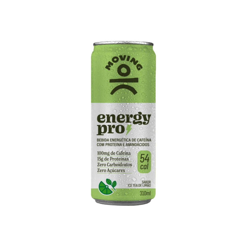 Bebida Proteica Energizante com Aminoácidos e Cafeína Energy Pro Ice Tea de Limão 310ml Moving