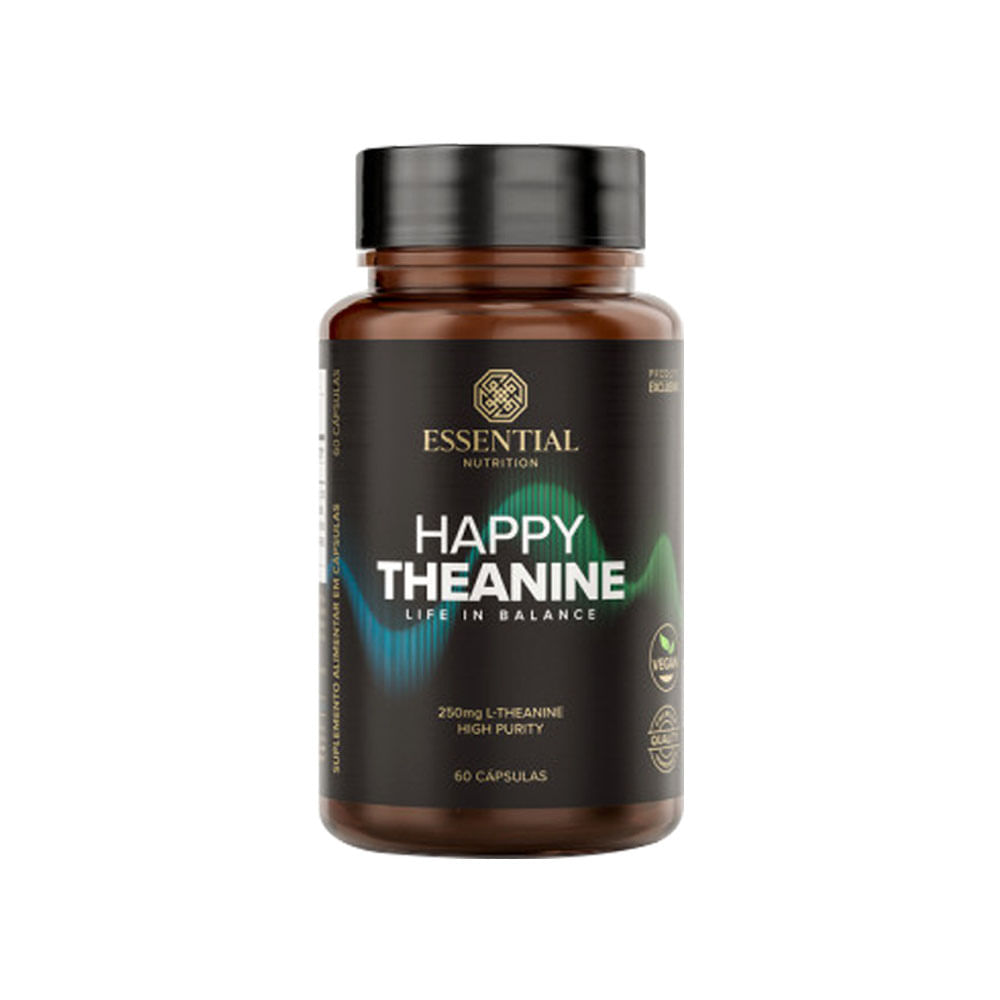 L-Teanina Happy Theanine 60 Cápsulas Essential Nutrition